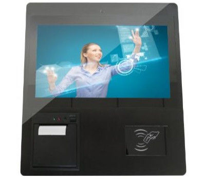 13.3'' PCAP Flat Bezel Touch LCD Panel PC All In One Fanless With RFID Reader And Printer