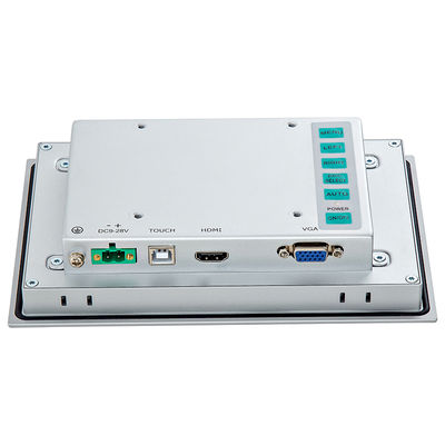 7" embedded mount IP65 front VGA HDMI industrial touchscreen high brightness monitor