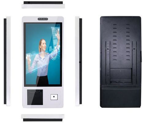 LVDS 21.5 Inch Self Service Payment Kiosk 350nits bulit-in camera face recognition NFC RFID card reader