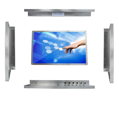 15.6" IP69K Stainless Steel Yoke-Mount VESA mount Waterproof Panel PC Industrial Rugged Touchscreen Computer for Harsh Environments
